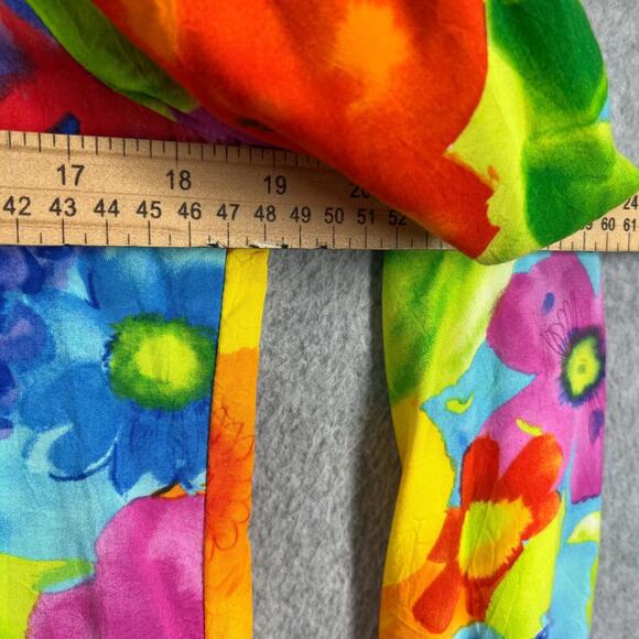 Jams World Hawaiian Tunic Dress A Line Bell Sleeve Bright Vibrant 50th Womens M - Picture 7 of 8